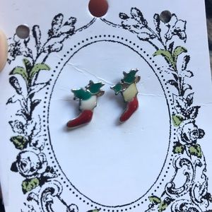 Hot Topic Jewelry - C H R I S T M A S Stocking Stud Earrings Hot Topic Jewelry - C H R I S T M A S Stocking Stud Earrings
